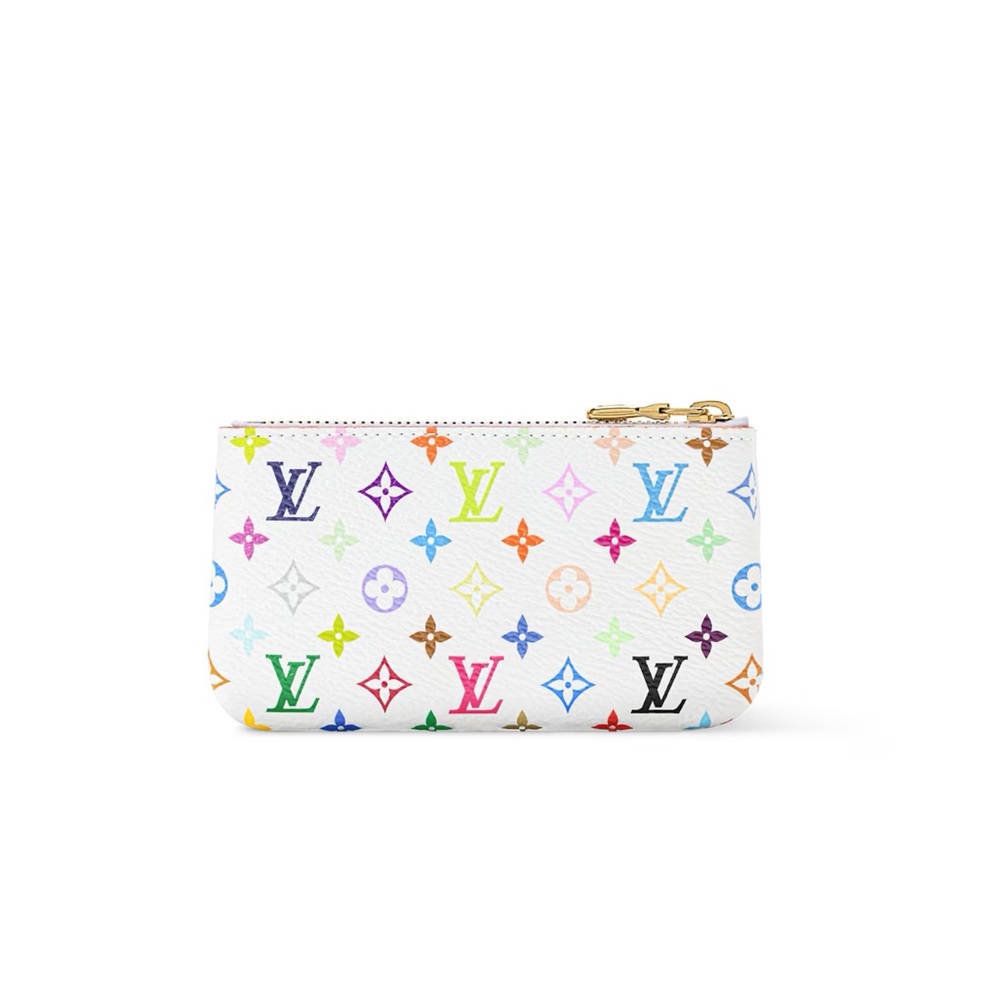 Louis Vuitton x Takashi Murakami (LV x TM) White Multicolor Key Pouch